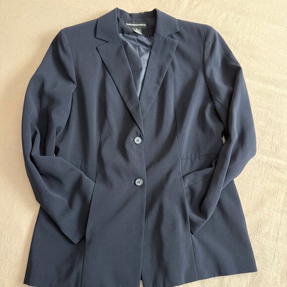 Norton McNaughton‎ Navy Blue 2 Button Blazer Size 8 - Picture 1 of 8